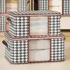Bolsa de Armazenamento com Padrão Pied-de-Poule para Uso Doméstico, Bolsa de Colchão de Grande Capacidade à Prova de Umidade para Guarda-Roupa, Bolsa para Embalagem de Mudança