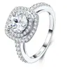 Anillo de Plata de Ley 925 con Moissanita, Diseño Hueco de Encaje de Mariposa, Exclusivamente para el Mercado Europeo y Americano, Ofreciendo un Toque de Lujo de Nicho para Anillos de Compromiso y Bodas
