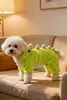 Roupas para Cachorro para Outono e Inverno, Roupa Quente de Flanela de Quatro Pernas Estilo Dinossauro para Cachorros Teddy e Bichon