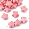 Estrella de Cerámica Estrella de Cinco Puntas Color Crema con Perlas DIY Joyería Hecha a Mano Pulsera Collar Cadena de Teléfono Móvil Accesorios Material