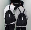 Micro Negocio Punto Neutro Reflectante Relámpago Bolsa Pegatina Velcro Capítulo Estudiantes Universitarios Moda Urbana Genial Parejas Pegatina Mochila Capítulo