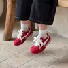 Zapatos Deportivos Casuales de Entrenamiento Alemanes Estilo Coreano Zapatos Forrest Gump Primavera/Otoño 2026 Nuevos Velcro Niños y Niñas Zapatos Deportivos Rojos