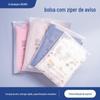 Sacos com Zíper de Etiqueta de Aviso Fosca em Estoque, Etiquetas de Aviso Transparentes, Sacos de Embalagem Transfronteiriça Universais, Sacos com Zíper para Roupas no Atacado