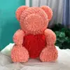 Oferta EspecialOso de Espuma de Polietileno Oso Rosa Flor Eterna Regalo para el Día de la Madre Cumpleaños Flor Artificial 520