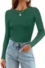 Otoño e Invierno 2026 Ropa para Mujer Europea y Americana de Temu Amazon Nueva Transfronteriza Camiseta de Manga Larga Rayada Estilo Regular para Mujer