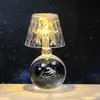 Bola de Cristal Tallada en 3D Transfronteriza Luz Nocturna Luminosa Lámpara de Mesa de Escritorio para Dormitorio Adornos Decorativos de Ambiente Regalo de Cumpleaños