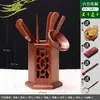 &Frete Grátis Cerimônia do Chá Seis Cavalheiros Combinação Conjunto Completo Acessórios para Conjunto de Chá Kung Fu Colher de Chá de Bambu Pinças Pinças Madeira Maciça
