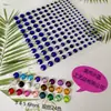 Adesivos de Pedras Acrílicas Adesivas Coloridas 24 Cores 3456mm para DIY Infantil