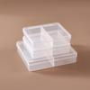 Caja de Almacenamiento de Plástico Transparente de 4 Compartimentos, Caja de Joyería para Aretes Multicompartimentada, Piezas Espaciadoras, Caja de Organización de Plástico para Chips de Uñas