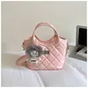 2026 Nuevo Bolso de Mano Casual de Moda Tendencia Color Sólido Simple para Viajes Diarios Bolso Cubo Elegante de Un Solo Hombro Cruzado