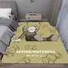 Alfombra de Piso de Terciopelo de Cristal Estilo Ins de Moda, Alfombra Creativa y Personalizada para Sala de Estar, Alfombra Grande de Cobertura Completa para Dormitorio junto a la Cama, Transfronterizo