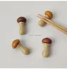 Porta-canetas de Porcelana Suporte para Colher Enfeites Madeira Maciça Yuanbao Camada Cogumelo Palitos Japoneses Fofos Suporte Pequeno Tronco Palitos de Uso Duplo 1 Suporte