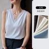 Camisola de Mujer Tipo Seda Traje de Ropa Exterior Ropa Interior Verano Delgada Ajustada Base Acetato Satén Top