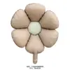 Balões de Folha de Alumínio Fosco Retro em Formato de Flor Margarida Pequena e Média Fosca para Decoração de Festa de Aniversário