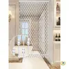 Cortina de Cuentas de Calabaza de Cristal Integrada Cortina para Puerta de Dormitorio Cortina Divisoria Sala de Estar Pasillo Baño Entrada Agujero de Entrada Cortinas Colgantes sin Agujeros