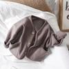2025 Nuevo Estilo Coreano Cárdigan Largo Holgado y Elegante para Niños Estilo Otoño Algodón Puro Tops Casuales para Niños y Niñas