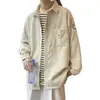 Camisa de manga larga con estampado de cara sonriente de personalidad para hombre de otoño, camisa delgada holgada estilo Hong Kong ins japonesa para hombre