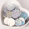 Lentejuelas Redondas de Color Láser de 30 mm con Borde Perforado, Decoración Grande para Coser a Mano