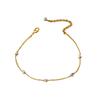 Collar de cadena con diseño de flor de guisante tallada en estilo francés sencillo y distintivo para mujer, estilo coreano, cadena sencilla, combinable, elegante, superpuesta, para usar en frío.