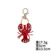 Animales Marinos Cangrejos, Camarones y Peces Pegatinas de Tela con Cuentas de Cristal Colgantes para Bolsos DIY Accesorios para Ropa Accesorios para Llaveros