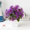Venda Quente Transfronteiriça Planta de Simulação Planta Falsa Planta Verde Decorativa Interna e Externa Plástico Bonsai Malha 19 Grama Colorida Pequena Planta em Vaso Pequena