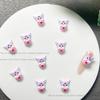 Acessórios de Desenho Animado Fofos para Unhas Amor Sanrio Kulomi Acessórios de Resina DIY Acessórios de Armadura Infantil Mistura