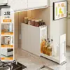 Estante de Esquina para Especias de Cocina Estante de Almacenamiento de Borde Estrecho a Prueba de Polvo para Encimera Estante de Almacenamiento Estrecho Extremo Extraíble Lateral de Gabinete