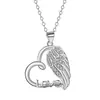 Joyas de Explosiones Transfronterizas Joyería de Nicho para Mujer Collar con Colgante de Alas de Ángel Collar de Amor Simple de Gama Alta para Mujer