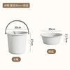 Cubo de Plástico para el Hogar con Tapa Cubo Portátil Cubo Extra Grande para la Lavandería Engrosado Cubo para Baño de Dormitorio Estudiantil Cubo de Almacenamiento de Agua