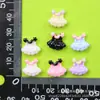 Mini tamaño pequeño Vestido de Princesa Accesorios de Resina Brillante Pegamento de Crema Zapatos con Agujero DIY Funda para Teléfono Móvil Pegatina para Refrigerador Lote de Pasadores