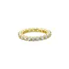 Anel de Zircônia Colorida com Strass Estilo Ins Europeu e Americano Moda Feminina OL Metal Alto Padrão Estilo Luxo Leve Anel Versátil Joias