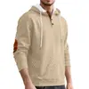 Moletom Casual com Capuz Jacquard Cor Sólida Bordado Esportivo Espessado Outono e Inverno para Homens - Amazon Europeia e Americana Transfronteiriça