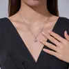 Item popular transfronteiriço: Colar Circular de Moissanita em Prata S925, Luxo Leve, Sensação de Alto Padrão, Design de Nicho, Corrente de Clavícula Fashion