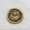 Botões Metálicos Redondos Irregulares Vintage de Dois Furos para Camisas e Ternos, Botões de Costura com Formato Único para Cardigãs de Tricô