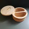 Suministro Directo de Fábrica a Amazon, Frasco para Condimentos de Doble Compartimento, Frasco para Sal, Frasco para Especias de Bambú, Caja de Almacenamiento para Utensilios de Cocina