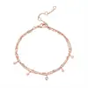 Pulseira Cubana Popular Europeia e Americana com Contas Corrente Infinita de Zircônia 2024 Presente Personalizado para Festa Feminina