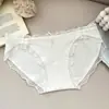 Ropa Interior de Encaje sin Costuras para Mujer, Algodón Puro, Refuerzo Antibacteriano Grado 10A, Estilo Delgado de Verano, de Tiro Bajo, Bragas Cómodas con Ribete de Encaje para Mujer