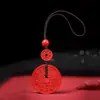 Colar com Pingente de Benmingnian de Cinábrio, Deus da Riqueza de Cinco Vias, Pingente para Homens e Mulheres, Chaveiro de Carro de Casal, Presente de Celular de Alta Qualidade