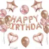 Nuevo Set de Pancarta de Letras con Globos de Feliz Cumpleaños Globos de Papel de Aluminio Suministros de Decoración de Cumpleaños Venta al por Mayor Transfronteriza