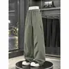 Calças de Esqui Impermeáveis com Veludo Plus Outono e Inverno Masculinas Marca Tendência Outdoor Soltas Retas Cargo Calças Casuais Grossas