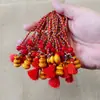 Pulseras y tobilleras de estilo étnico para el Festival del Bote del Dragón, Cuerdas de colores, Hachas de madera de durazno, Colgantes de calabaza, Pulseras con cordón de cabeza de gato al por mayor