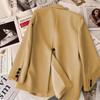 2025 Chaqueta de Traje Primavera y Otoño Nuevo Estilo Coreano Diseño de Abertura Trasera Elegante de Gama Alta Traje Pequeño Slim Look