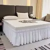Ropa de cama antideslizante, Faldón de cama elástico estilo americano sin cubrecolchón, Faldón de cama blanco a prueba de polvo, Faldón de cama engrosado estilo coreano