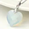 Joyería para el Día de San Valentín Collar con Colgante de Corazón de Piedra Natural Multifacética para Mujer Collar de Acero de Titanio de Alta Gama Joyería Transfronteriza
