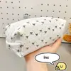 Estojo Preto Simples com Laço Estilo Estudante Alta Aparência Grande Capacidade Bolsa para Material Escolar Bolsa de Armazenamento Fofa Atacado