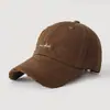 Gorra de Bordado de Letras Pequeñas Sencilla Estilo Coreano para Mujer, Gorra de Béisbol Versátil Casual para Primavera y Verano, Gorra con Visera de Protección Solar