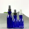 Frasco borrifador azul pontilhado 60ml 100ml frasco borrifador azul frasco de plástico PET agente antiembaçante frasco borrifador de limpeza
