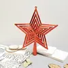 Estrela do Topo da Árvore Estrela de Natal Pentagrama Decoração Plástico Cinco Estrelas Decoração de Natal Suprimentos Suprimento Transfronteiriço