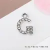 Acessórios de Pingente de Letra com Strass Cruzado Europeu e Americano Moda Elegante Versátil Pingente de Liga Material para Acessórios de Joias DIY
