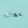 Prata Esterlina S925 Pingente de Prata Artesanal Pingente Flor Triângulo Estilo Coreano Estilo Ins Pulseira de Cristal Pulseira Pingente Flor